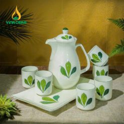 Bộ Bình Nước Bát Tràng Men Kem 1.3L BAT-0111224 (7)