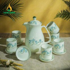 Bộ Bình Nước Bát Tràng Men Kem 1.3L BAT-0111224 (7)