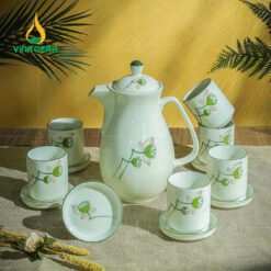 Bộ Bình Nước Bát Tràng Men Kem 1.3L BAT-0111224 (7)