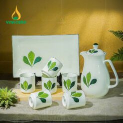 Bộ Bình Nước Bát Tràng Men Kem 1.3L BAT-0111224 (7)