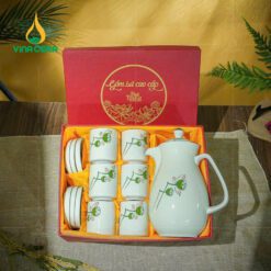 Bộ Bình Nước Bát Tràng Men Kem 1.3L BAT-0111224 (7)