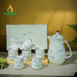 Bộ Bình Nước Bát Tràng Men Kem 1.3L BAT-0111224 (7)