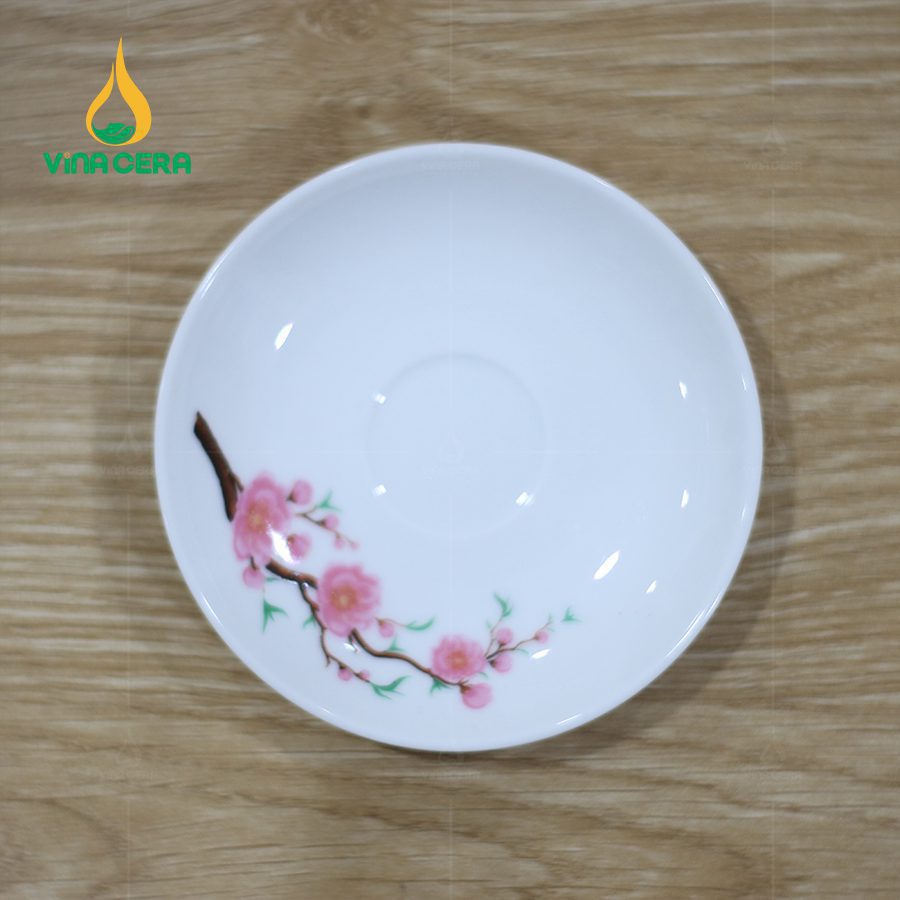 Bộ-Trà-Sứ-Trắng-Vẽ-Hoa-Đào-In-logo-Quà-Tặng-Tết-3 Bộ Trà Sứ Trắng Vẽ Hoa Đào in logo quà Tết VNAC04
