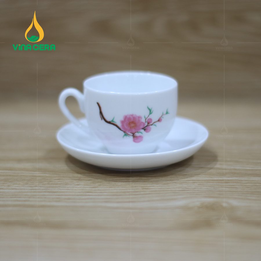 Bộ-Trà-Sứ-Trắng-Vẽ-Hoa-Đào-In-logo-Quà-Tặng-Tết Bộ Trà Sứ Trắng Vẽ Hoa Đào in logo quà Tết VNAC04