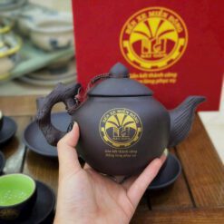 Bộ ấm Trà Gốm Bát Tràng in logo BAT01110724 Bộ ấm Trà Gốm Bát Tràng in logo
