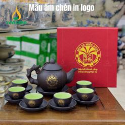 Bộ ấm Trà Gốm Bát Tràng in logo