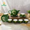 Bộ ấm chén Ngọn Lửa Men Xanh Ngọc ACM02 Bộ ấm chén Ngọn Lửa Men Xanh Ngọc