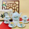 Bộ ấm chén Bưởi cành vẽ hoa vàng Bát Tràng AC021112724