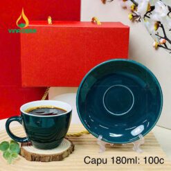 Ly Tách Sứ Cappuccino nhiều màu 180ml LS0111724 Ly Tách Sứ Cappuccino nhiều màu 180ml LS0111724