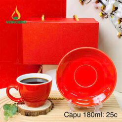Ly Tách Sứ Cappuccino nhiều màu 180ml LS0111724 Ly Tách Sứ Cappuccino nhiều màu 180ml LS0111724