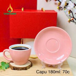 Ly Tách Sứ Cappuccino nhiều màu 180ml LS0111724 Ly Tách Sứ Cappuccino nhiều màu 180ml LS0111724