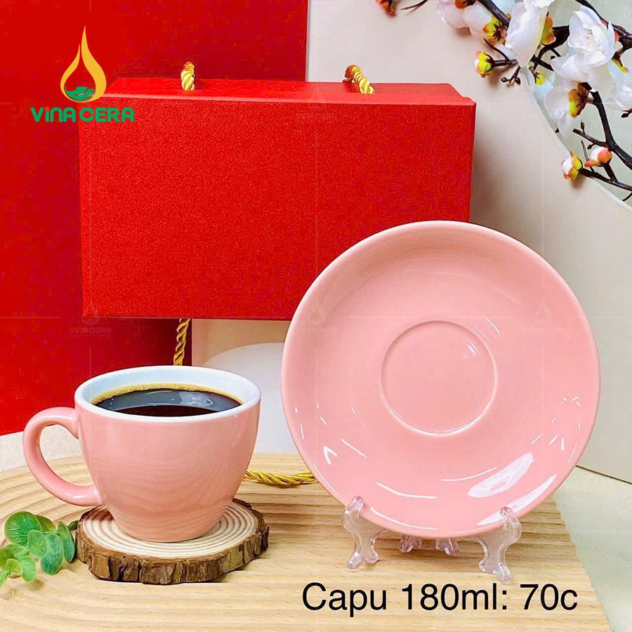 Ly Tách Sứ Cappuccino nhiều màu 180ml LS0111724