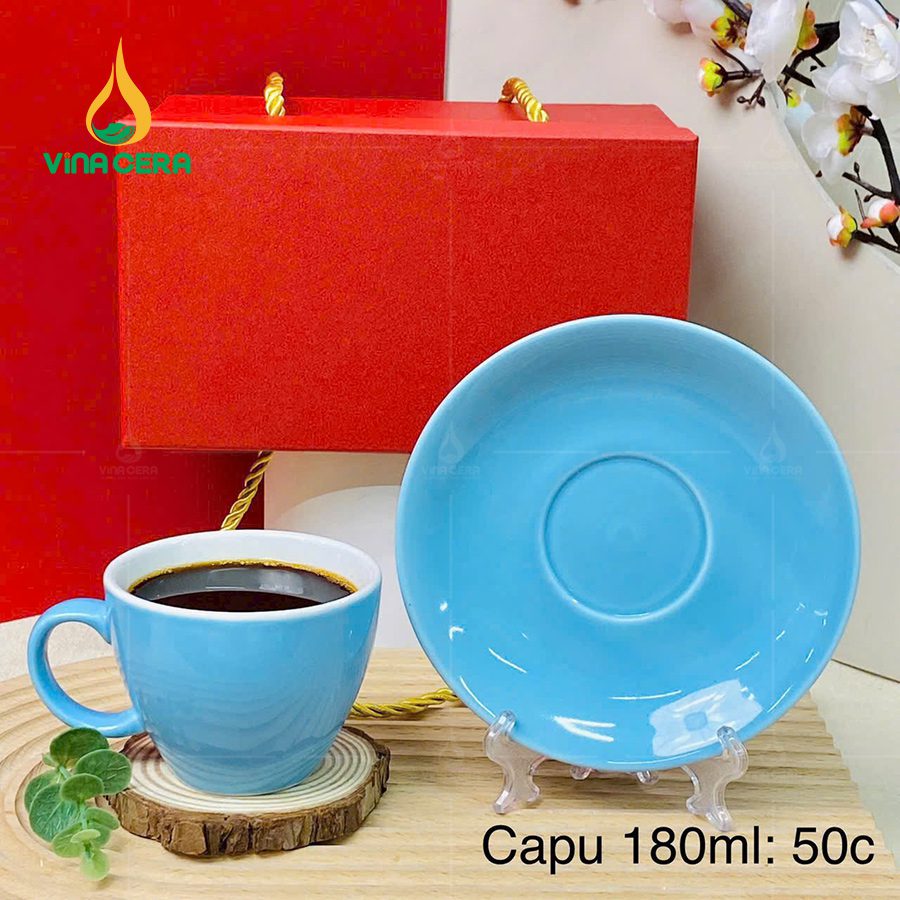 Ly Tách Sứ Cappuccino nhiều màu 180ml LS0111724