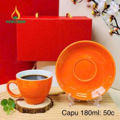 Ly Tách Sứ Cappuccino nhiều màu 180ml LS0111724