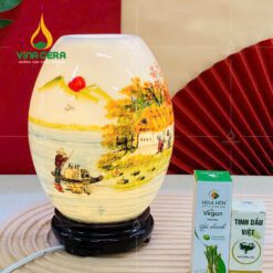 Đèn Xông Tinh Dầu Bát Tràng Dáng Trứng - DX 0911124 Đèn xông tinh dầu Bát Tràng dáng trứng