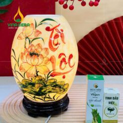 Đèn Xông Tinh Dầu Bát Tràng Dáng Trứng - DX 0911124 Đèn xông tinh dầu Bát Tràng dáng trứng