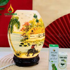 Đèn Xông Tinh Dầu Bát Tràng Dáng Trứng - DX 0911124 Đèn xông tinh dầu Bát Tràng dáng trứng