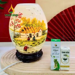 Đèn Xông Tinh Dầu Bát Tràng Dáng Trứng - DX 0911124 Đèn xông tinh dầu Bát Tràng dáng trứng