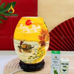 Đèn Xông Tinh Dầu Bát Tràng Dáng Trứng - DX 0911124 Đèn xông tinh dầu Bát Tràng dáng trứng