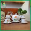 Bộ trà Camellia Đỏ Kẻ Vàng Bộ trà Camellia Đỏ Kẻ Vàng