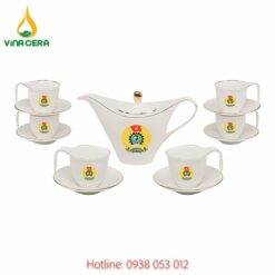 ấm chén in logo - quà tặng công đoàn