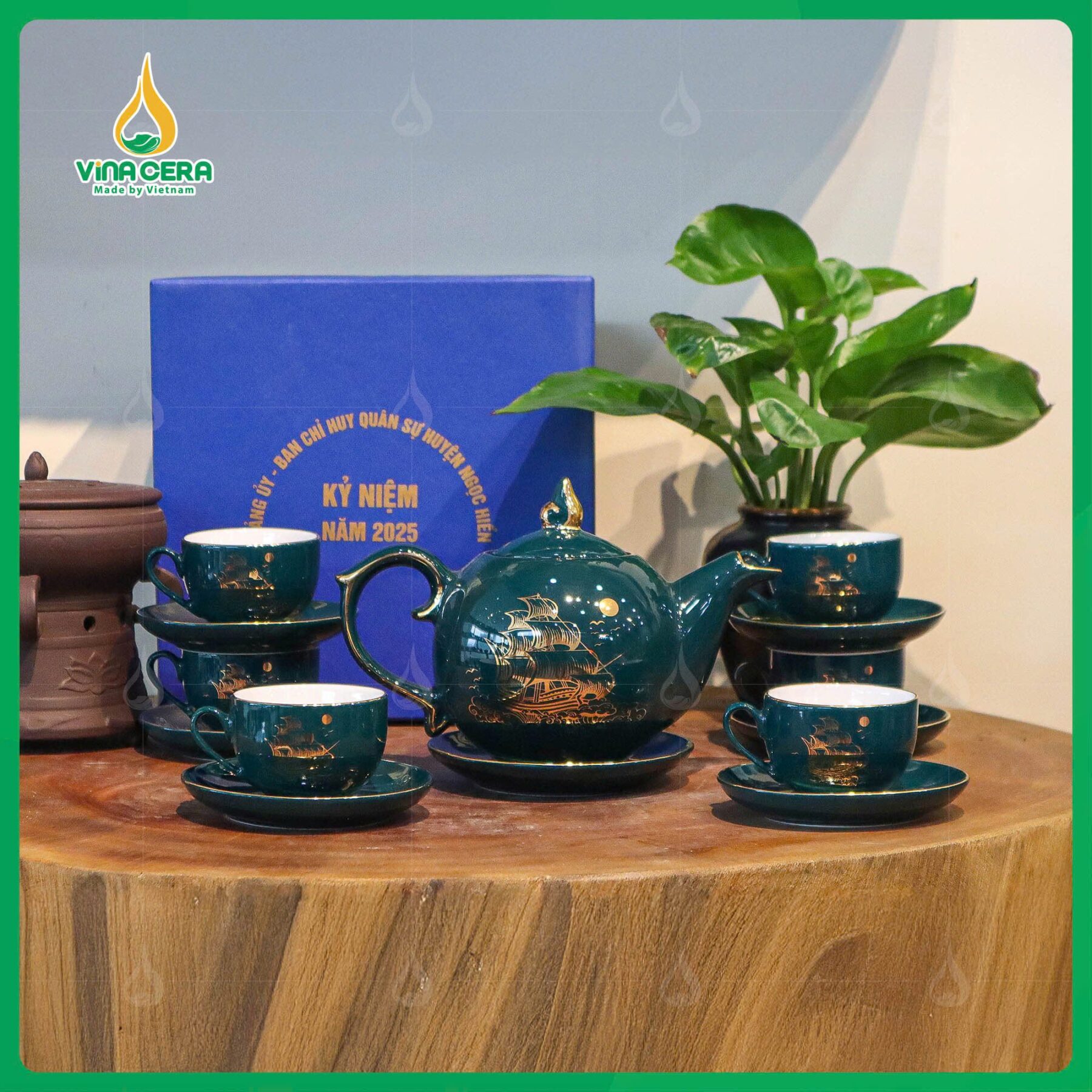 Bộ Ấm Chén In logo Kỷ Niệm Cơ Quan (3) Bộ Ấm Chén In logo Kỷ Niệm Cơ Quan AC-0472625