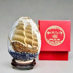 Trứng Phong thủy Thuận buồm Xuôi gió Men màu Họa tiết nổi TPT-01 Trung-Phong-thuy-Thuan-buom-Xuoi-gio-Men-mau-Hoa-tiet-no