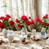 Bình hoa mini gốm sứ quà tặng ngày 8/3 in logo theo yêu cầu