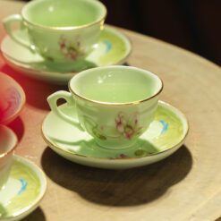 Bộ Ấm Trà Đài Cát Sen Hồng Chỉ Vàn