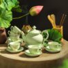 Bộ Ấm Trà Đài Cát Sen Hồng Chỉ Vàng Cao Cấp Bộ Ấm Trà Đài Cát Sen Hồng Chỉ Vàn