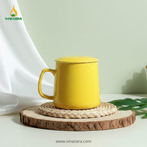 Ly Sứ Bát Tràng Có Nắp Vintage In Logo Cao Cấp – Quà Tặng Doanh Nghiệ