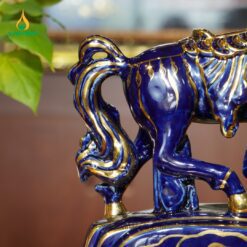 Tượng Ngựa Thanh Mã Vân Mao Vẽ Vàng Bát Tràng Cao Cấp Tượng Ngựa Thanh Mã Vân Mao Vẽ Vàng Bát Tràng Cao Cấp