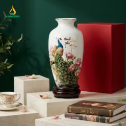 Bình Hoa Sứ Cao Cấp Vinh Hoa Phú Quý Vẽ Vàng – Quà Tặng Doanh Nghiệp