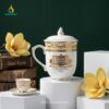 Ly Sứ In Logo Kẻ Chỉ Vàng Cao Cấp – Quà Tặng Doanh Nghiệp Sang Trọng