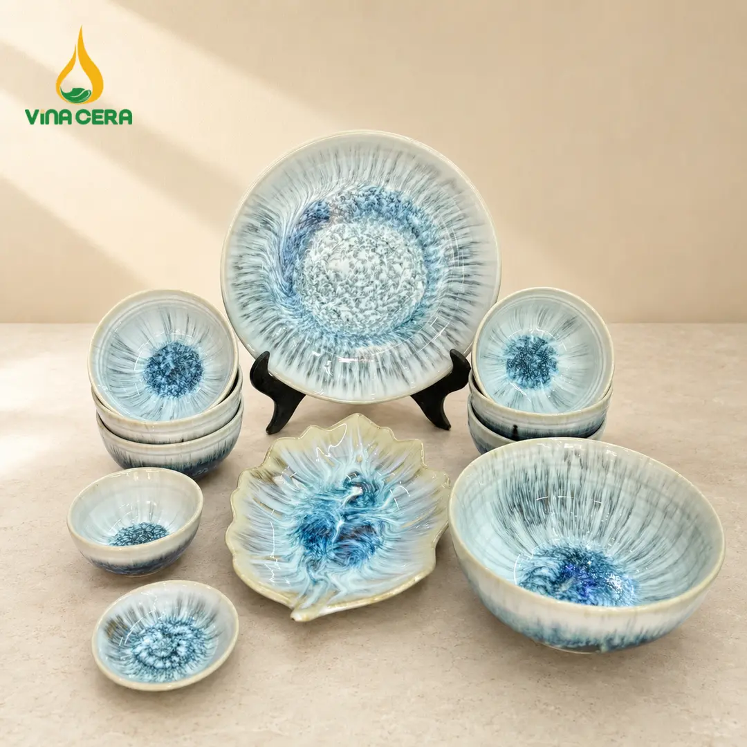 bo-bat-dia-men-xanh-da-hoa-bien-dia-la-canh-hoa-vinacera-05 Bo Bat Dia Men Xanh Da Hoa Bien Dia La Canh Hoa Vinacera 05