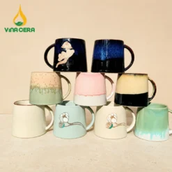 Bộ Sưu Tập 9 Ly Sứ Men Hỏa Biến Và Liên Hoa – Vinacera