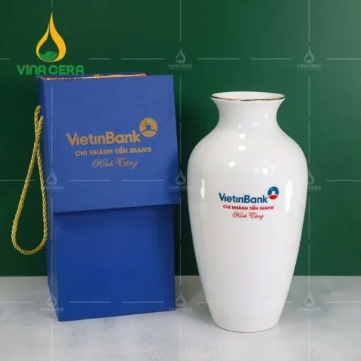 In Logo Lên Gốm Sứ Có Bền Không? Các Công Nghệ In Phổ Biến Bình hoa gốm sứ in logo doanh nghiệp tại Vinacera