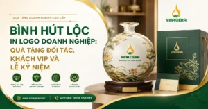 Bình hút lộc in logo doanh nghiệp quà tặng đối tác khách VIP và lễ kỷ niệm