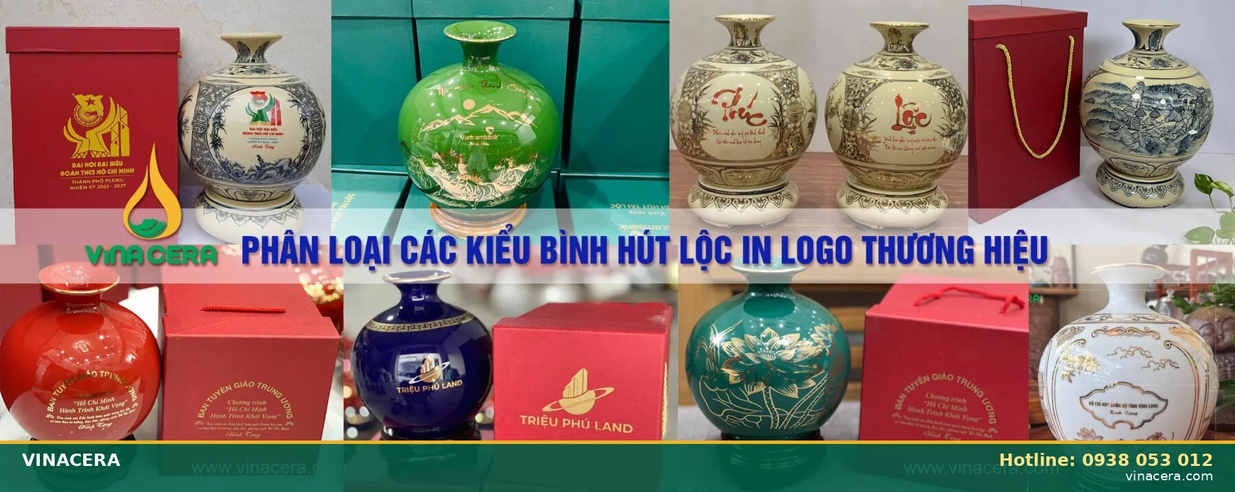 Các mẫu bình hút lộc in logo quà tặng khách hàng và đối tác