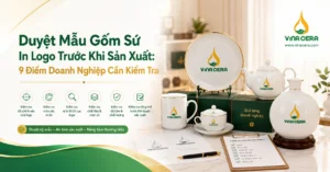 Duyệt mẫu gốm sứ in logo trước khi sản xuất 9 điểm doanh nghiệp cần kiểm tra Vinacera