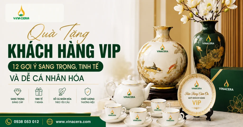Quà Tặng Khách Hàng VIP: 12 Gợi Ý Sang Trọng, Tinh Tế Và Dễ Cá Nhân Hóa Quà tặng khách hàng VIP sang trọng tinh tế Vinacera