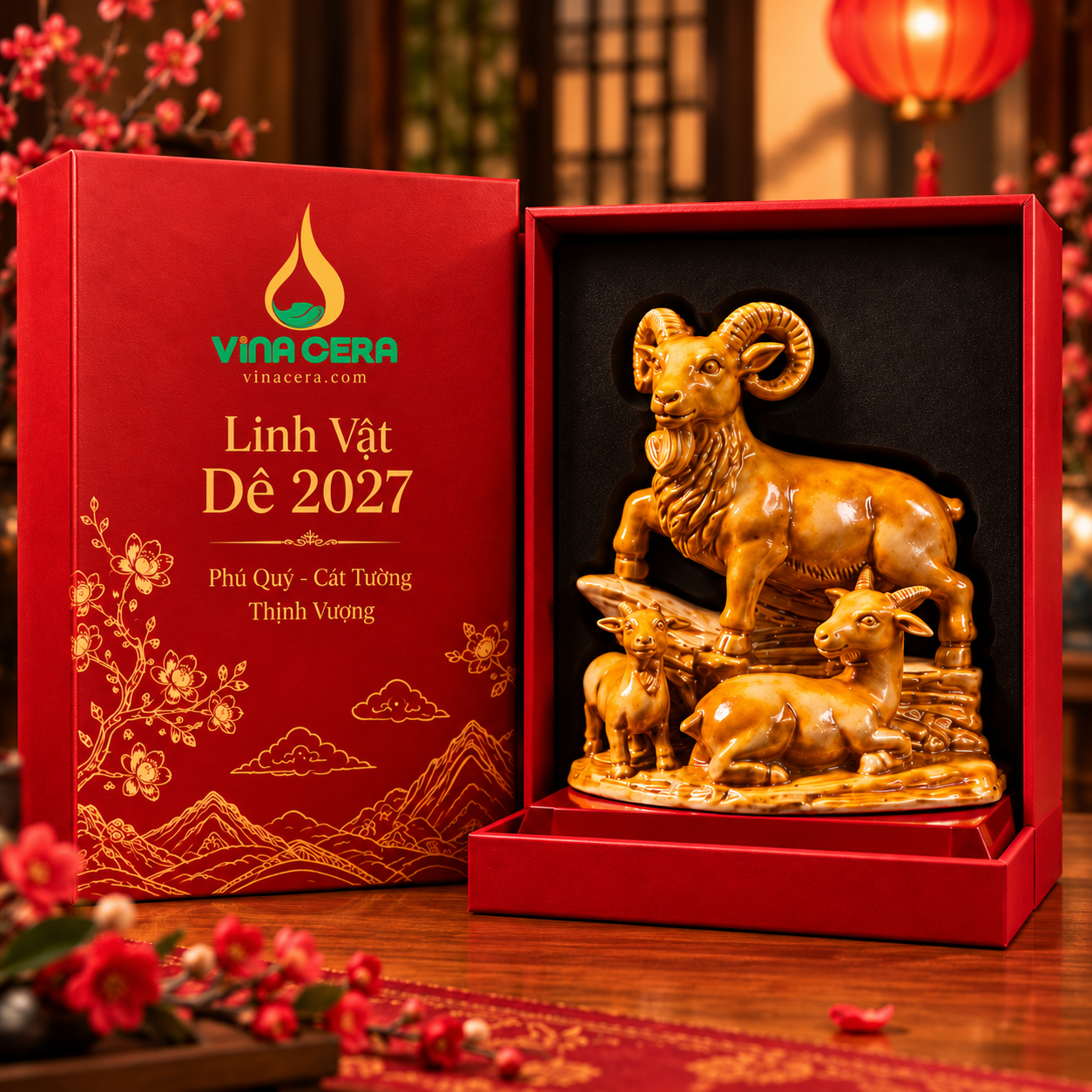 bo-tuong-de-gia-dinh-gom-su-dinh-mui-2027-trong-hop-qua-vinacera Bộ Tượng Dê Gia Đình Gốm Sứ Vinacera