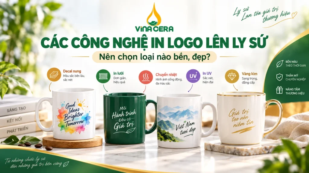 Các Công Nghệ In Logo Lên Ly Sứ: Loại Nào Bền, Đẹp?