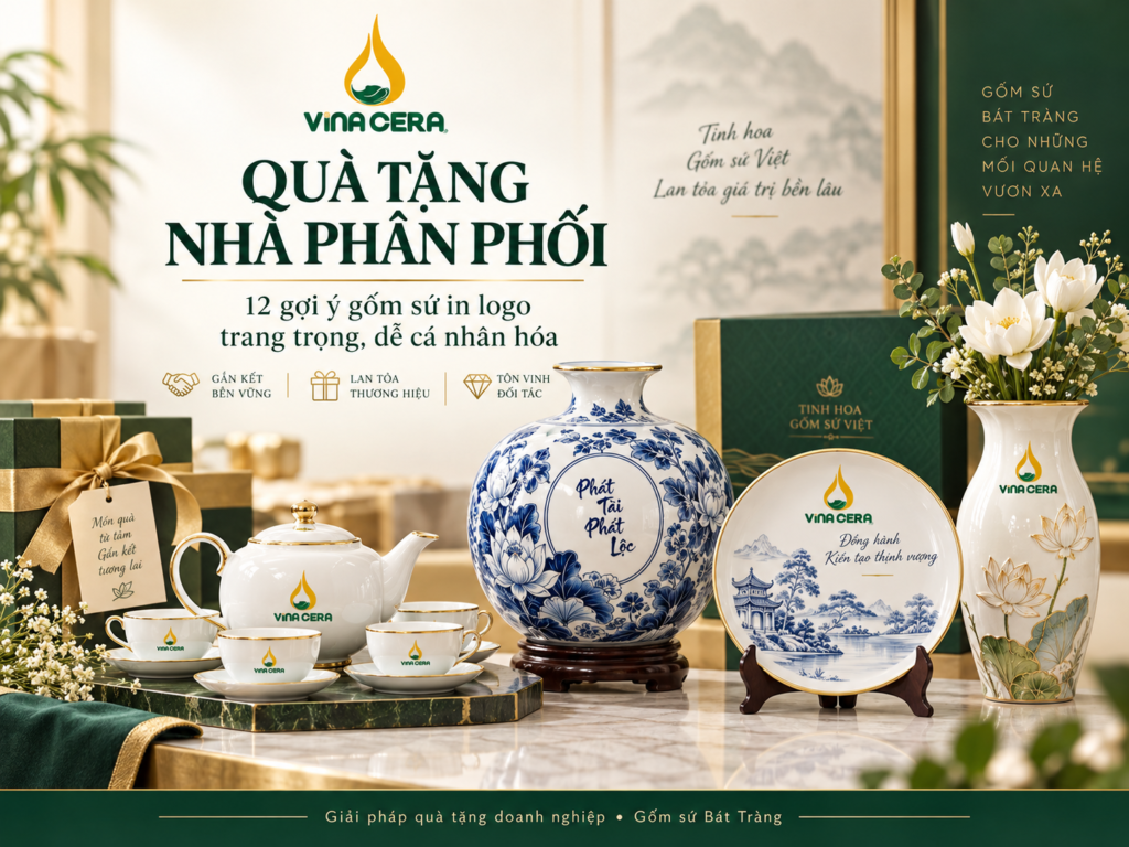 Quà Tặng Nhà Phân Phối: 12 Gợi Ý Gốm Sứ In Logo Trang Trọng, Dễ Cá Nhân Hóa Quà Tặng Nhà Phân Phối: 12 Gợi Ý Gốm Sứ In Logo Trang Trọng, Dễ Cá Nhân Hóa