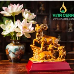 Bộ Tượng Dê Gia Đình Gốm Sứ 2027 | Vinacera Qua Tet Linh Vat 2027 Tuong De Vinacera