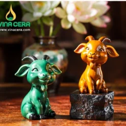 Bộ Tượng Dê Mini Gốm Sứ Để Bàn 2027 Tuong De Gom Su Mini 2027 Vinacera