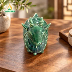Tượng Dê Men Xanh Gốm Sứ Để Bàn 2027 – Linh Vật May Mắn, Bình An