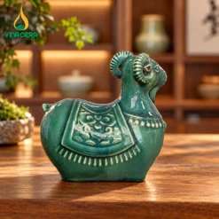 Tượng Dê Men Xanh Gốm Sứ Để Bàn 2027 – Linh Vật May Mắn, Bình An